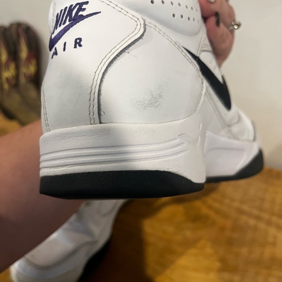 Nike men’s air flight lite ll white and black GUC size 8 minor marks shown* - Picture 13 of 14